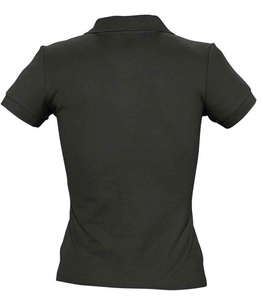 SOL'S Ladies People Cotton Piqué Polo Shirt - Black
