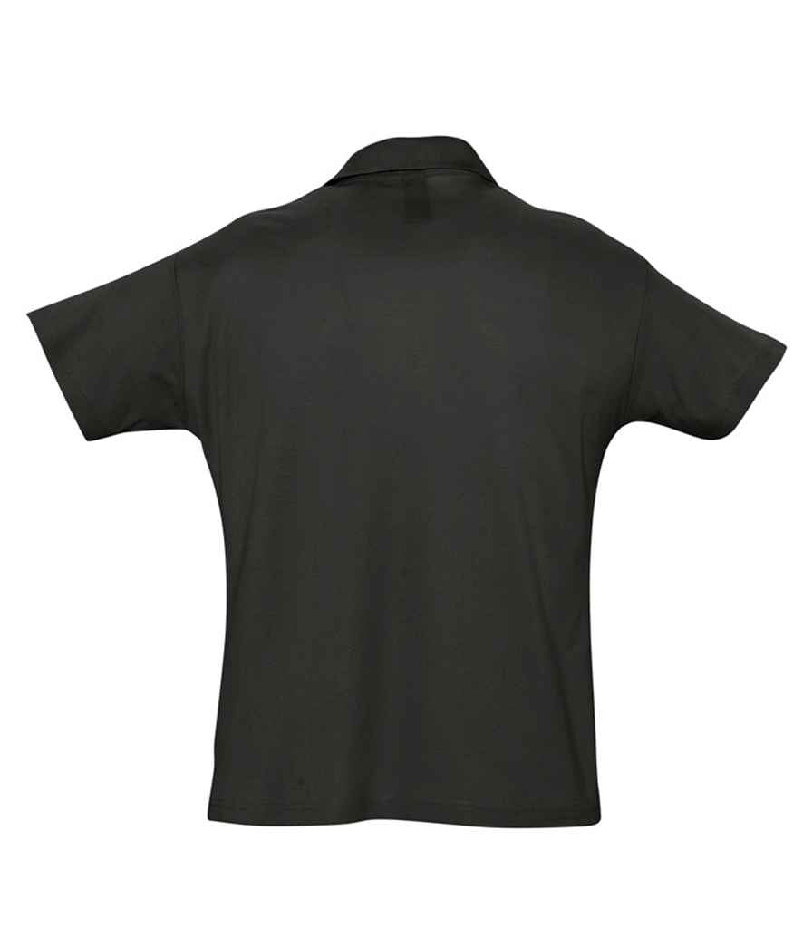 SOL'S Summer II Cotton Piqué Polo Shirt - Black