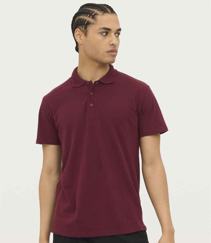 SOL'S Summer II Cotton Piqué Polo Shirt - Burgundy