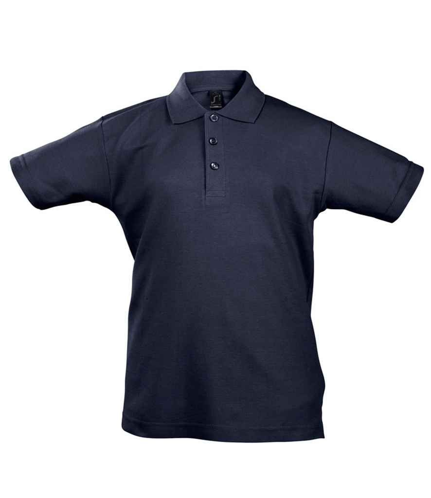SOL'S Kids Summer II Cotton Piqué Polo Shirt - Navy