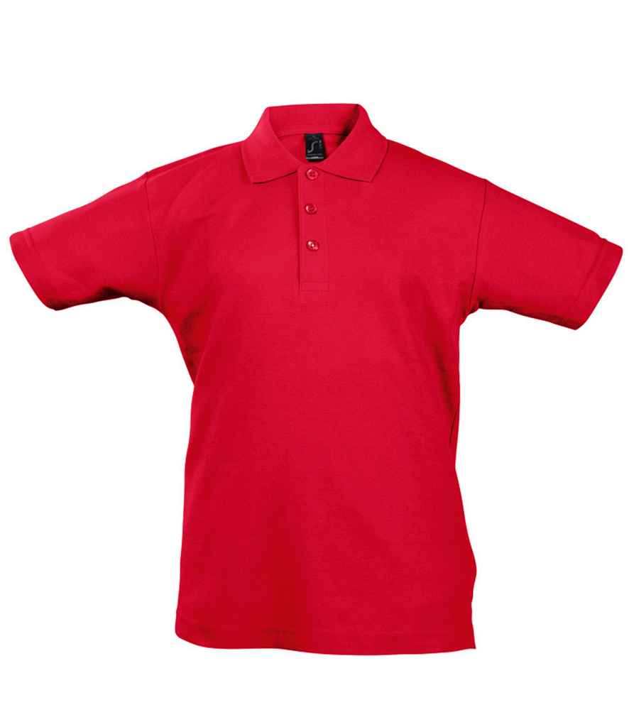 SOL'S Kids Summer II Cotton Piqué Polo Shirt - Red