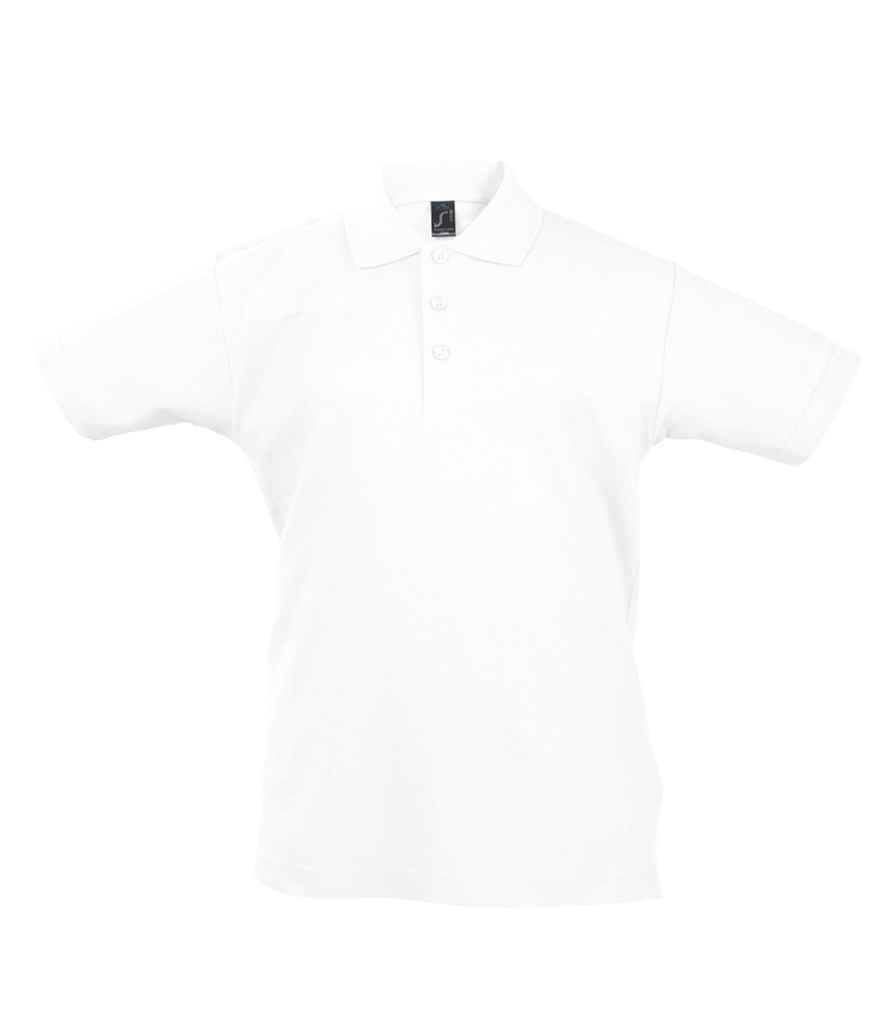 SOL'S Kids Summer II Cotton Piqué Polo Shirt - White