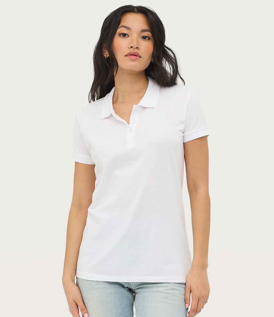 SOL'S Ladies Perfect Cotton Piqué Polo Shirt - White