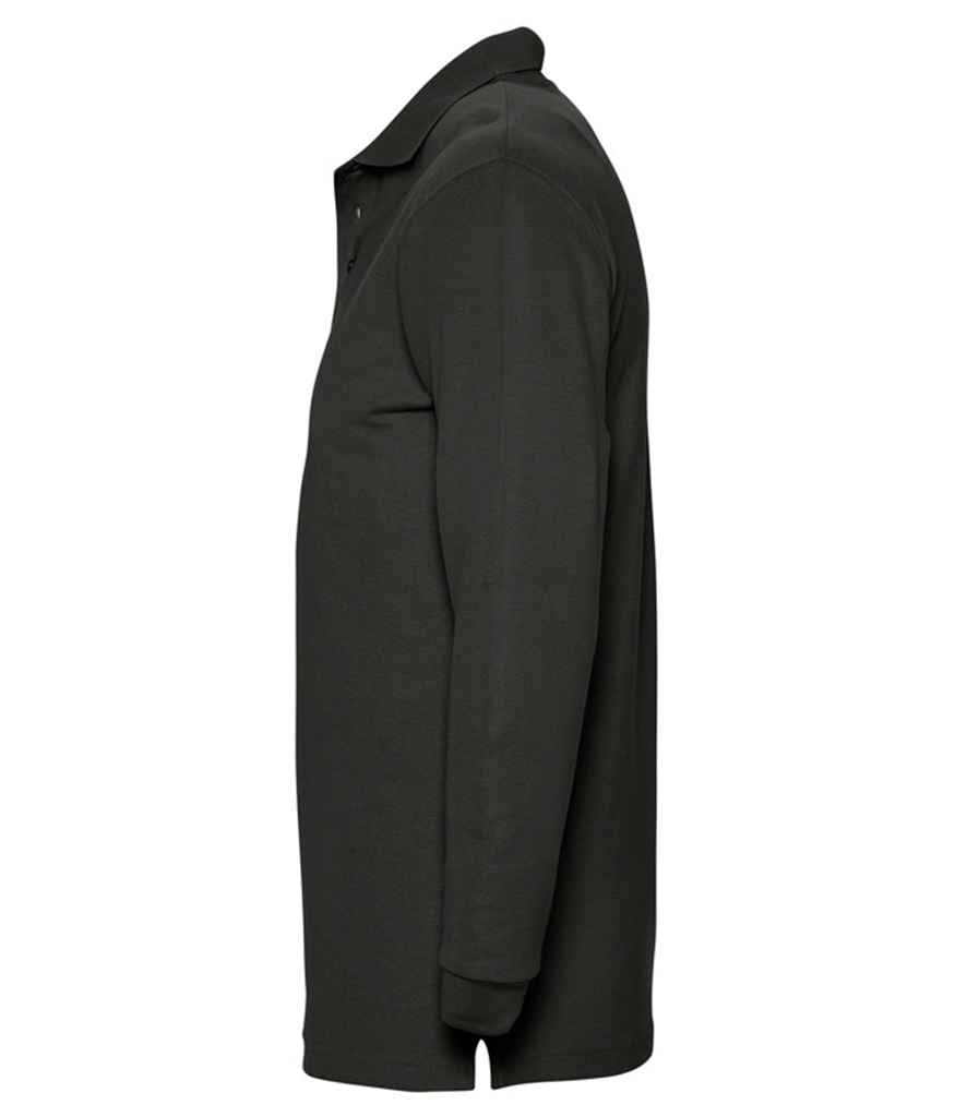 SOL'S Winter II Long Sleeve Cotton Piqué Polo Shirt - Black