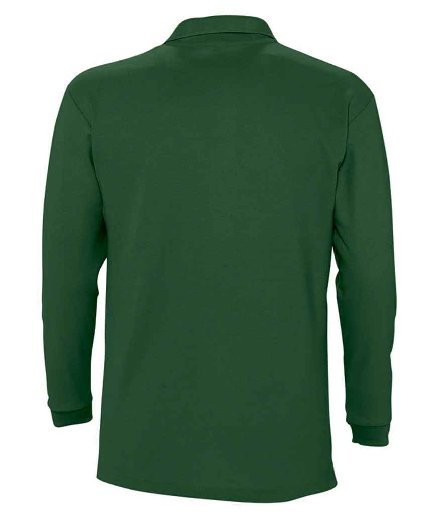 SOL'S Winter II Long Sleeve Cotton Piqué Polo Shirt - Golf Green