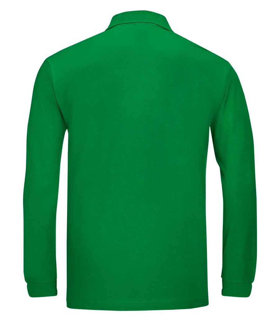 SOL'S Winter II Long Sleeve Cotton Piqué Polo Shirt - Kelly Green