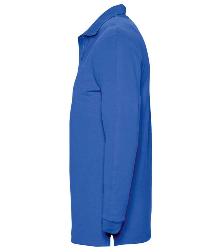 SOL'S Winter II Long Sleeve Cotton Piqué Polo Shirt - Royal Blue