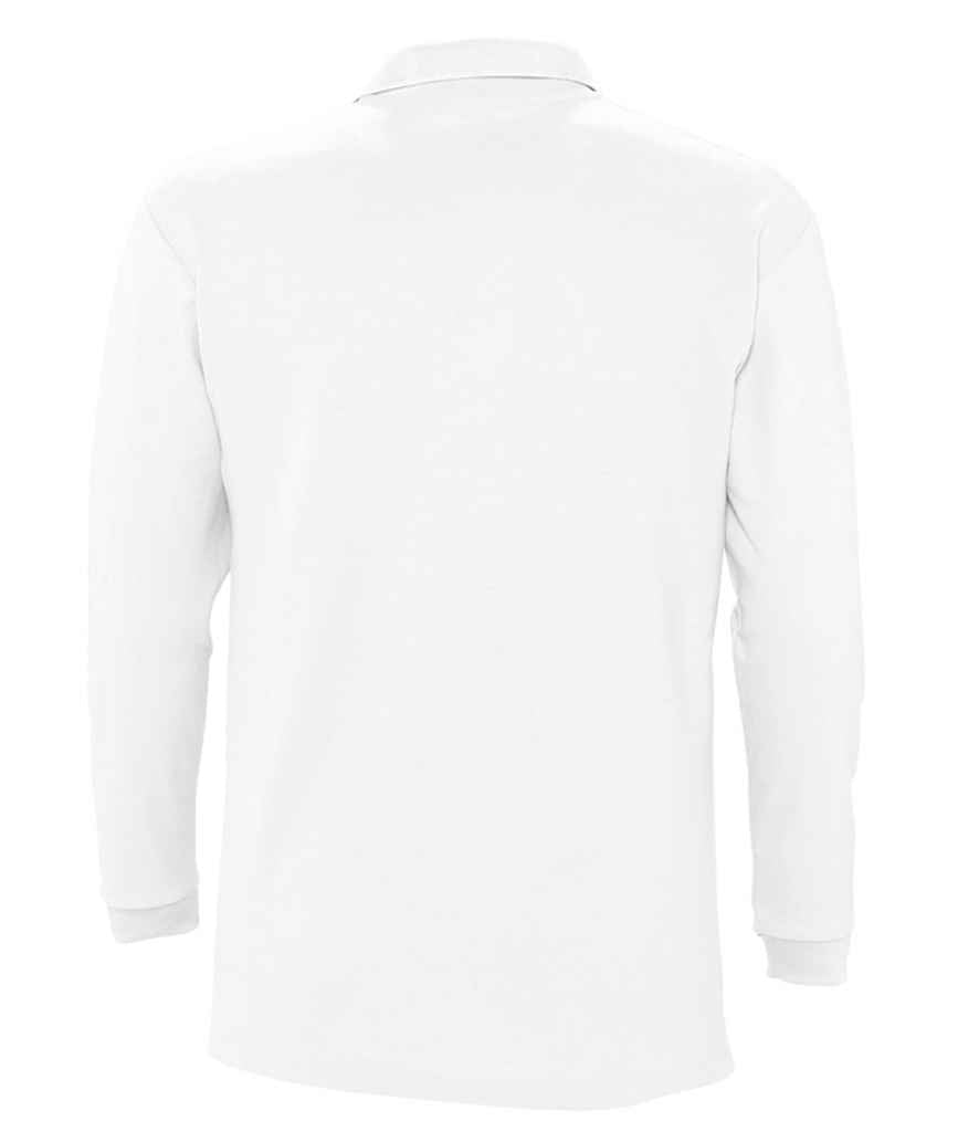 SOL'S Winter II Long Sleeve Cotton Piqué Polo Shirt - White