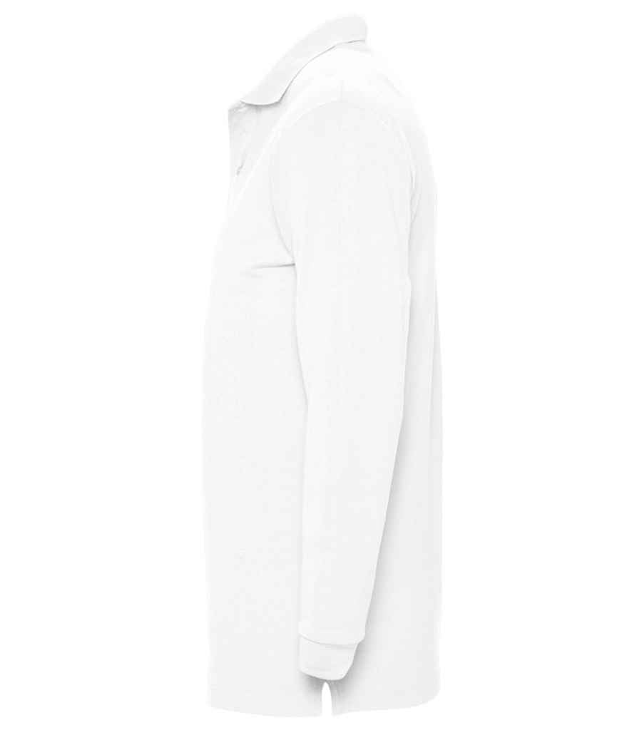 SOL'S Winter II Long Sleeve Cotton Piqué Polo Shirt - White