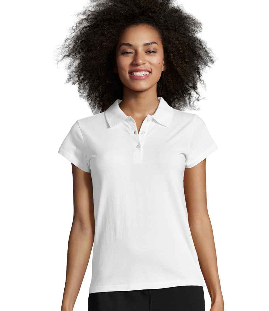 SOL'S Ladies Prescott Cotton Jersey Polo Shirt - White