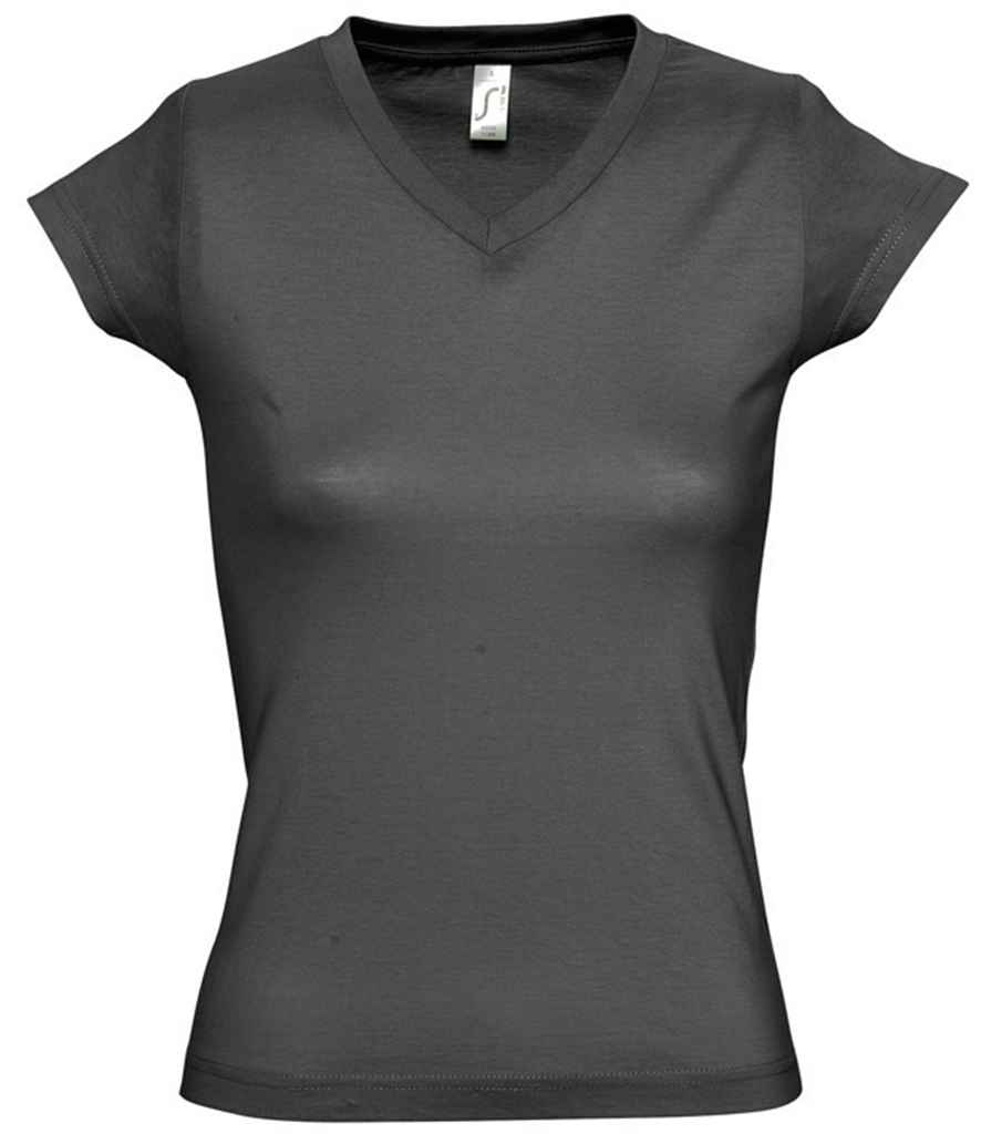 SOL'S Ladies Moon V Neck T-Shirt - Dark Grey