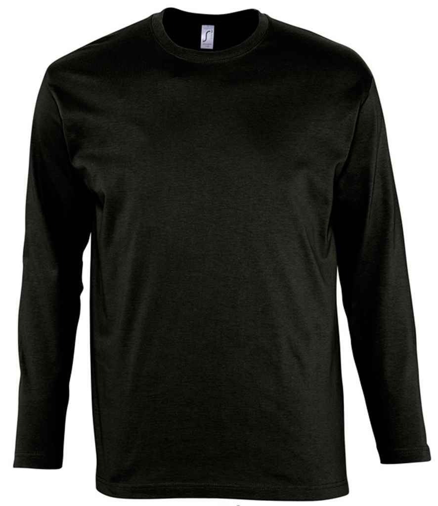 SOL'S Monarch Long Sleeve T-Shirt - Deep Black