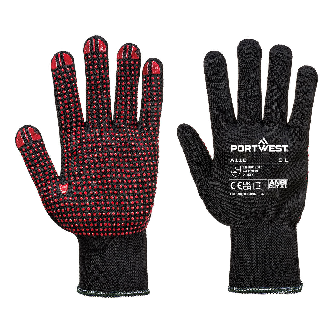 Grip 13 PVC Dotted Glove - Black
