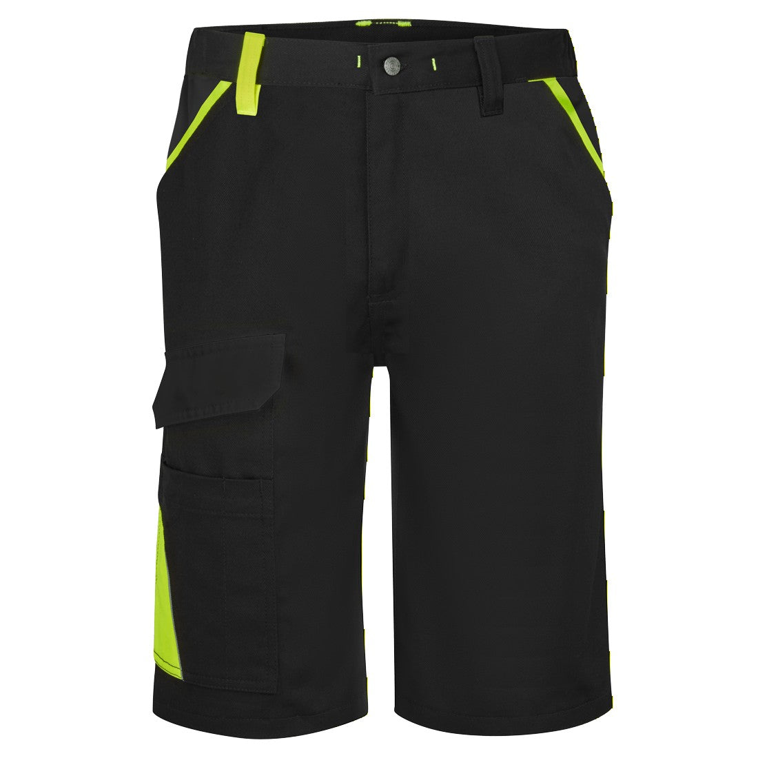 WX1 Two Tone Cotton Shorts - Black/Yellow