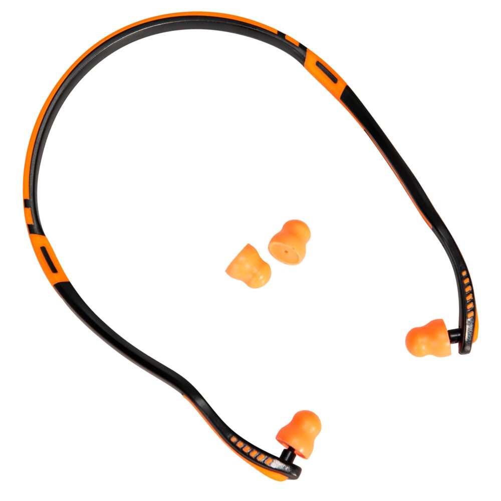 Easy Fit PU Ear Plugs Banded (2 Pairs) - Orange