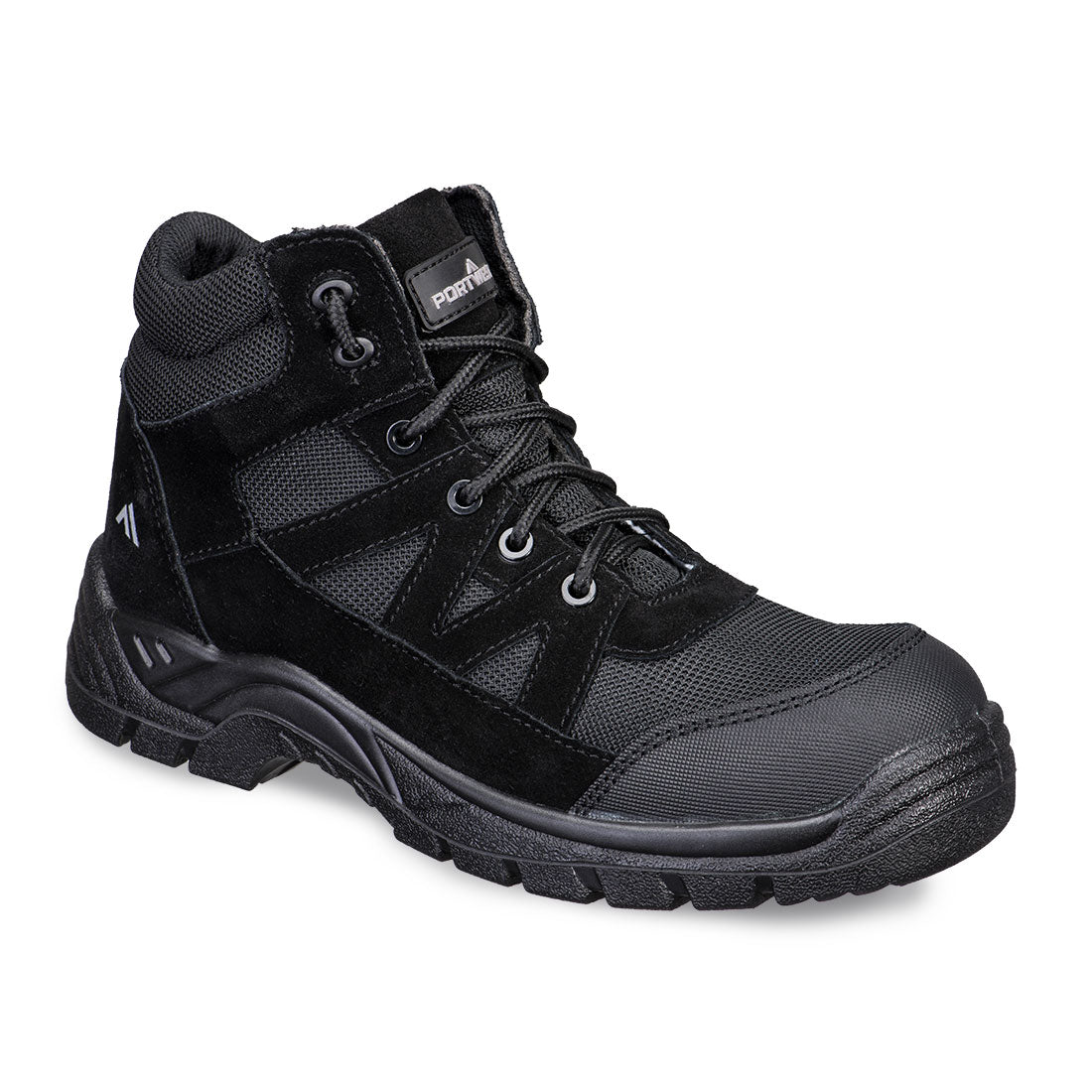 Composite Textile and Suede Ankle Boot S1PL SR FO - Black