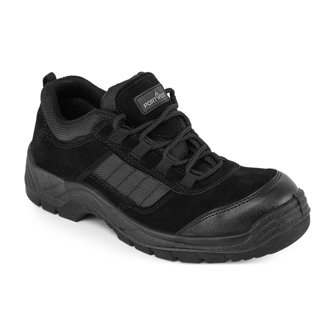 Composite Cow Suede Leather Low Shoe S1 SR - Black