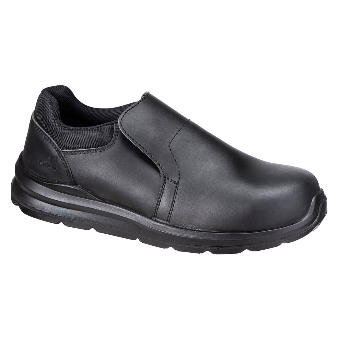 Composite Action Leather Slip On Shoes S3S SR FO - Black