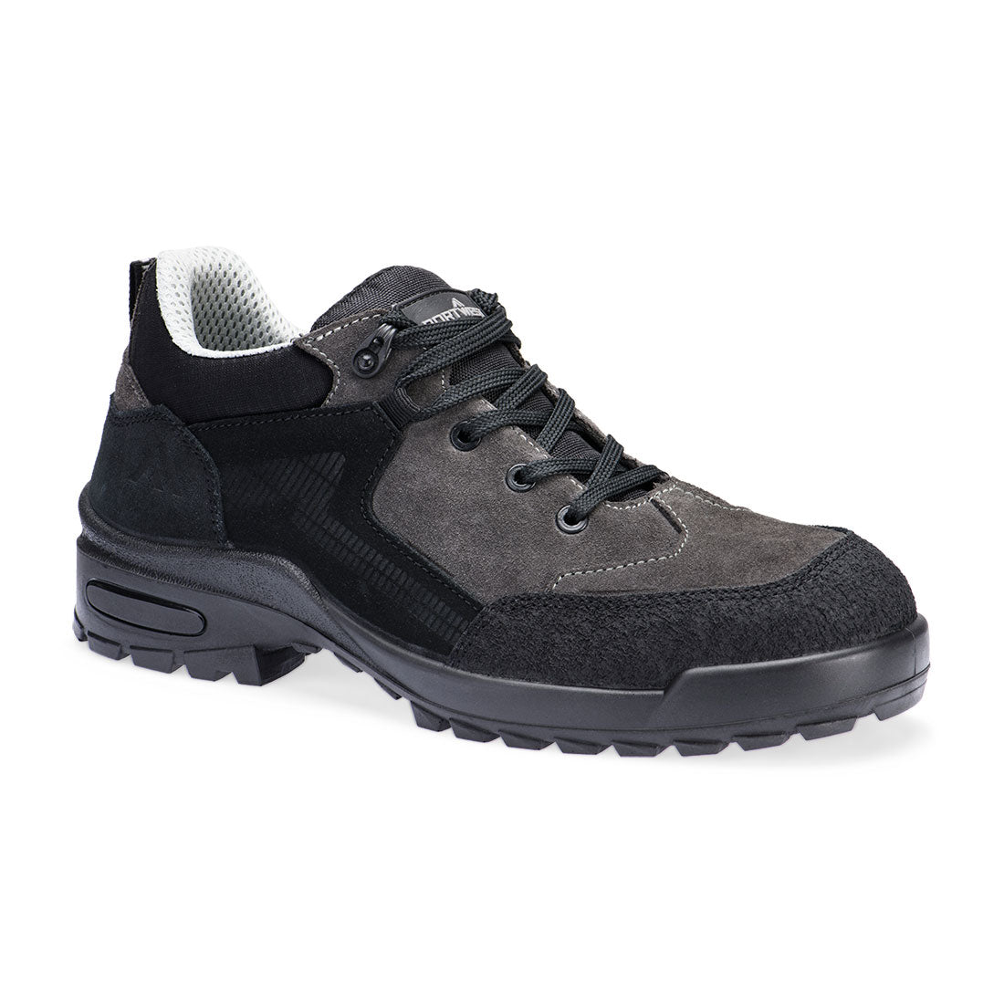 Steel Suede Leather Low Shoe S3L CI FO SR - Black/Grey