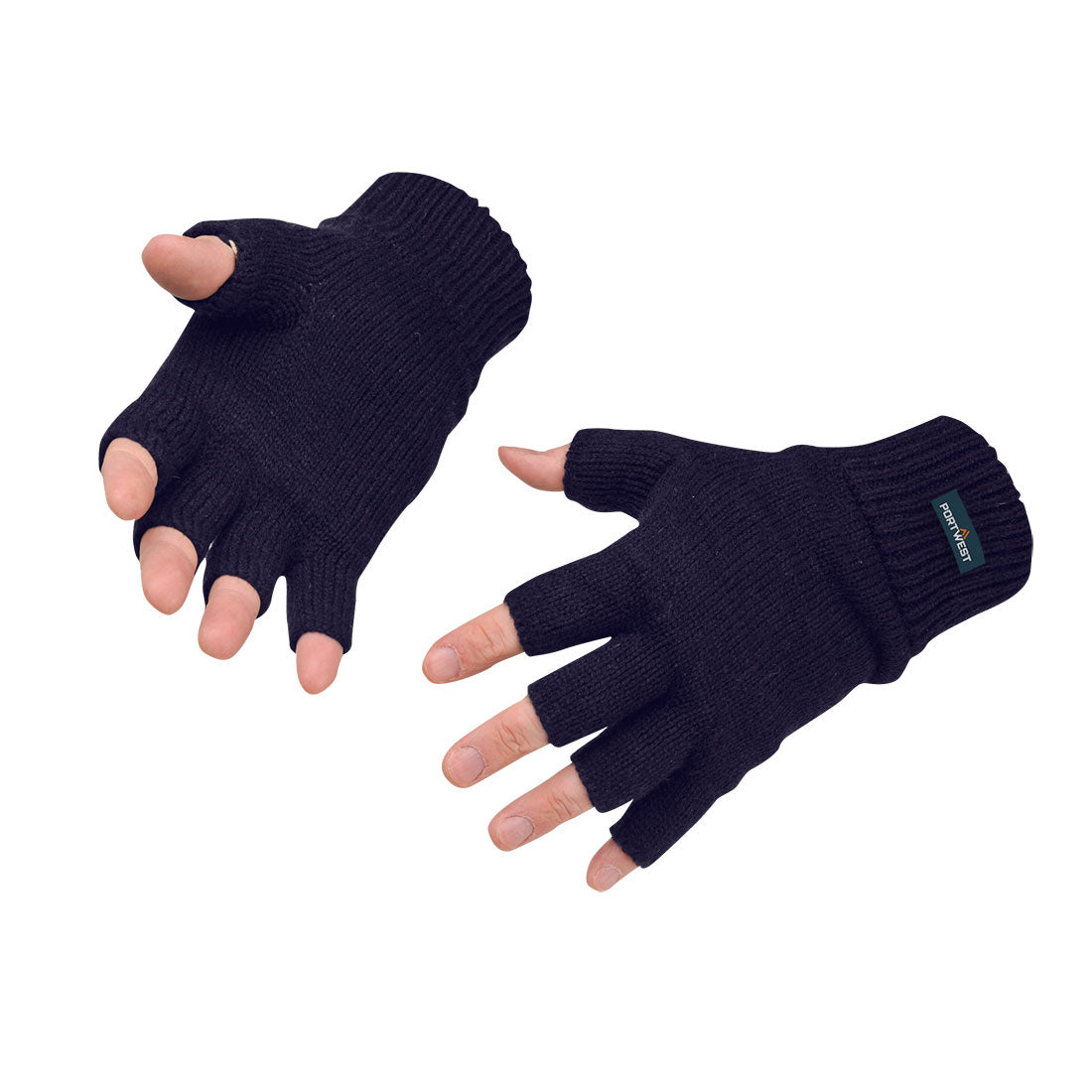 Insulated Fingerless Knit Glove - Navy (NAR)