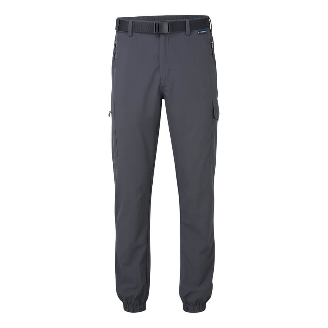 Stretch Lightweight Cuffed Trousers - Metal Grey