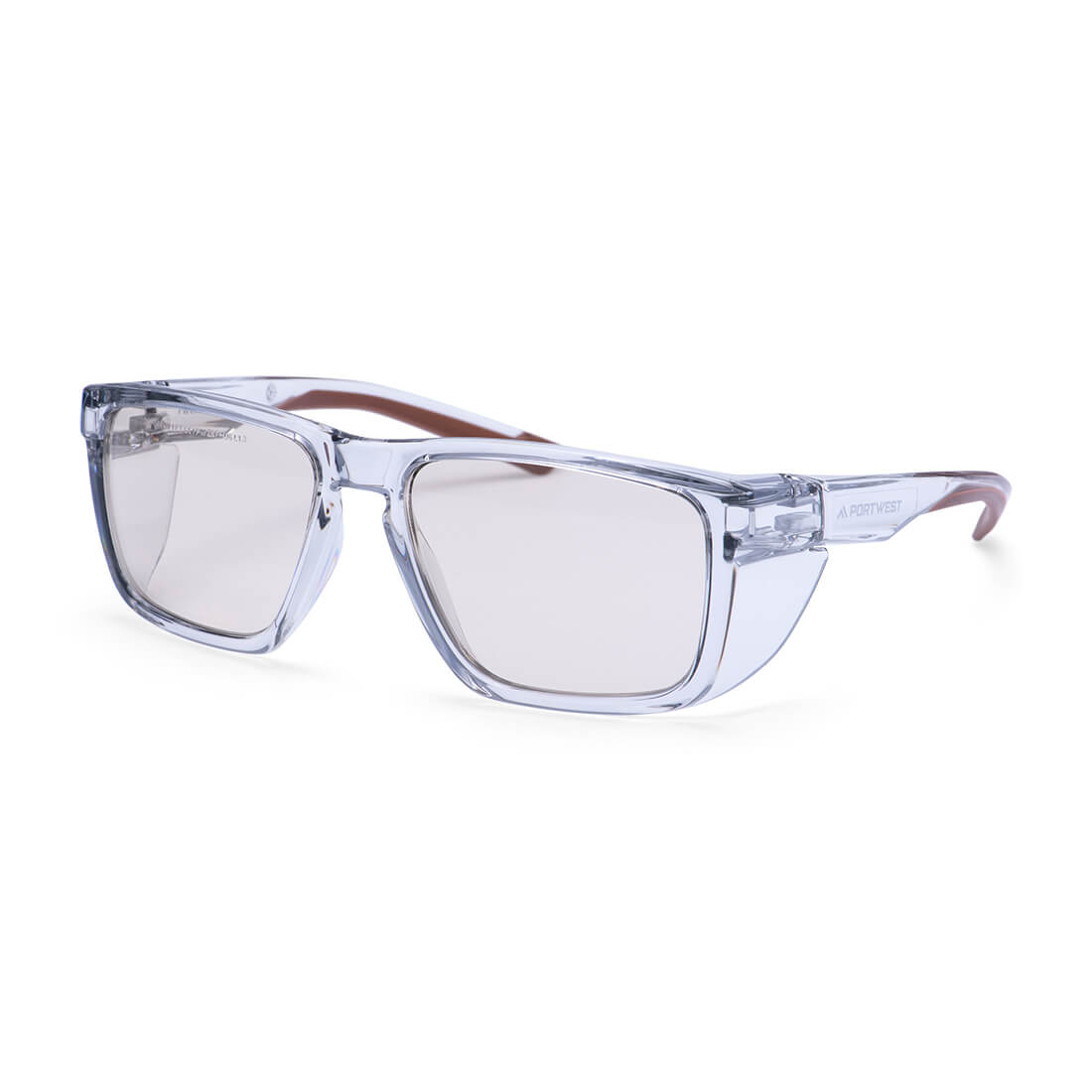 Side Shields Safety Glasses - Brown