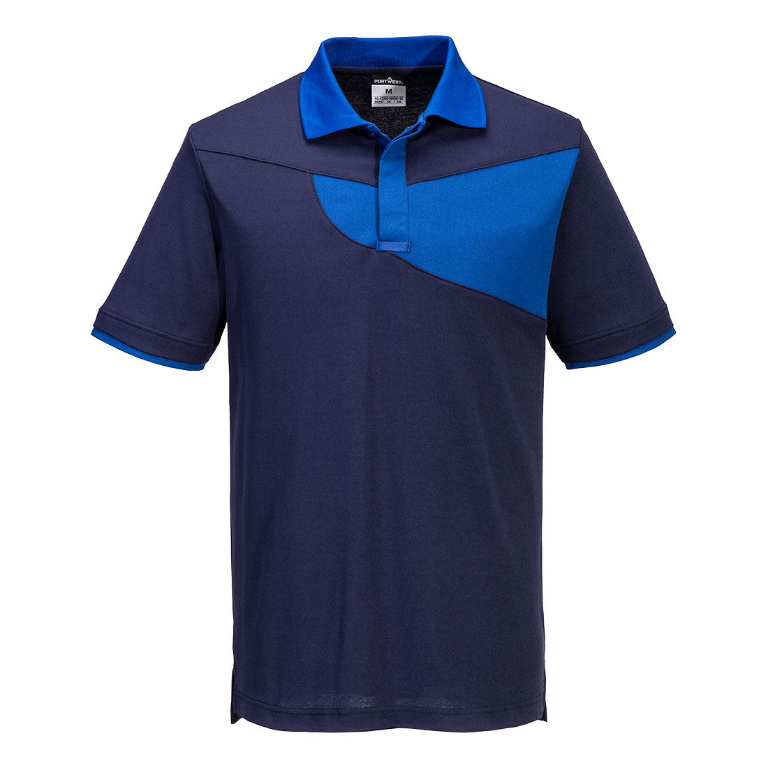 Two Tone Polo Shirt S/S - Navy/Royal