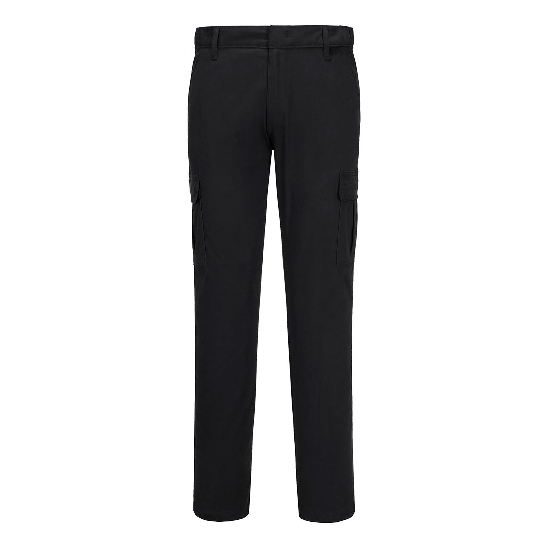 Stretch Slim Fit Combat Trousers - Black