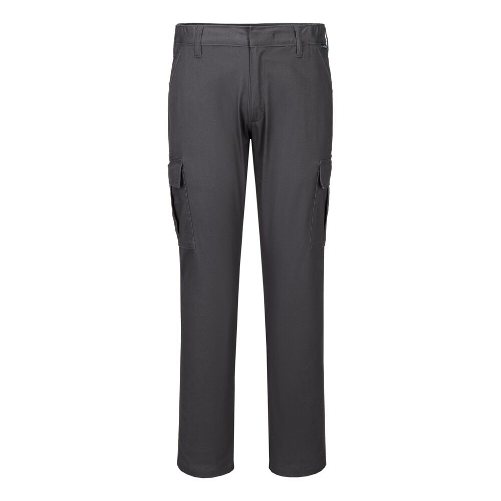 Stretch Slim Fit Combat Trousers - Metal Grey