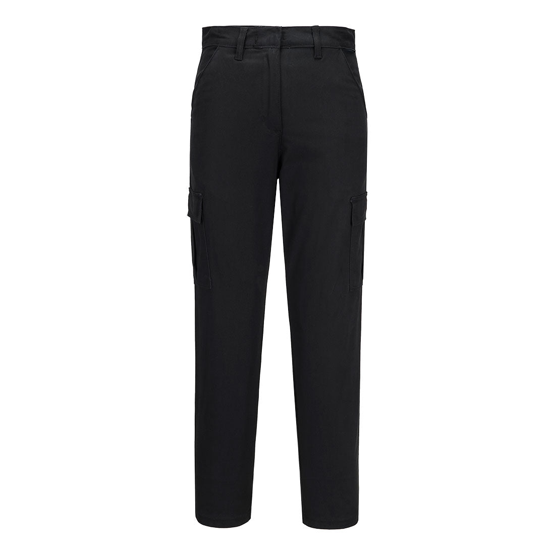Women's Stretch Cargo Trousers - Black