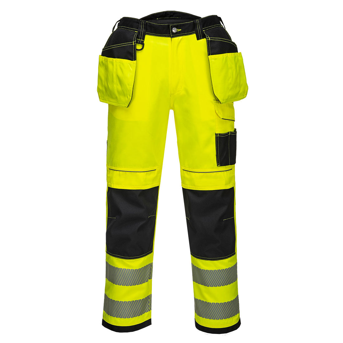 PW3 Hi-Vis Holster Pocket Work Trousers - Yellow/Black