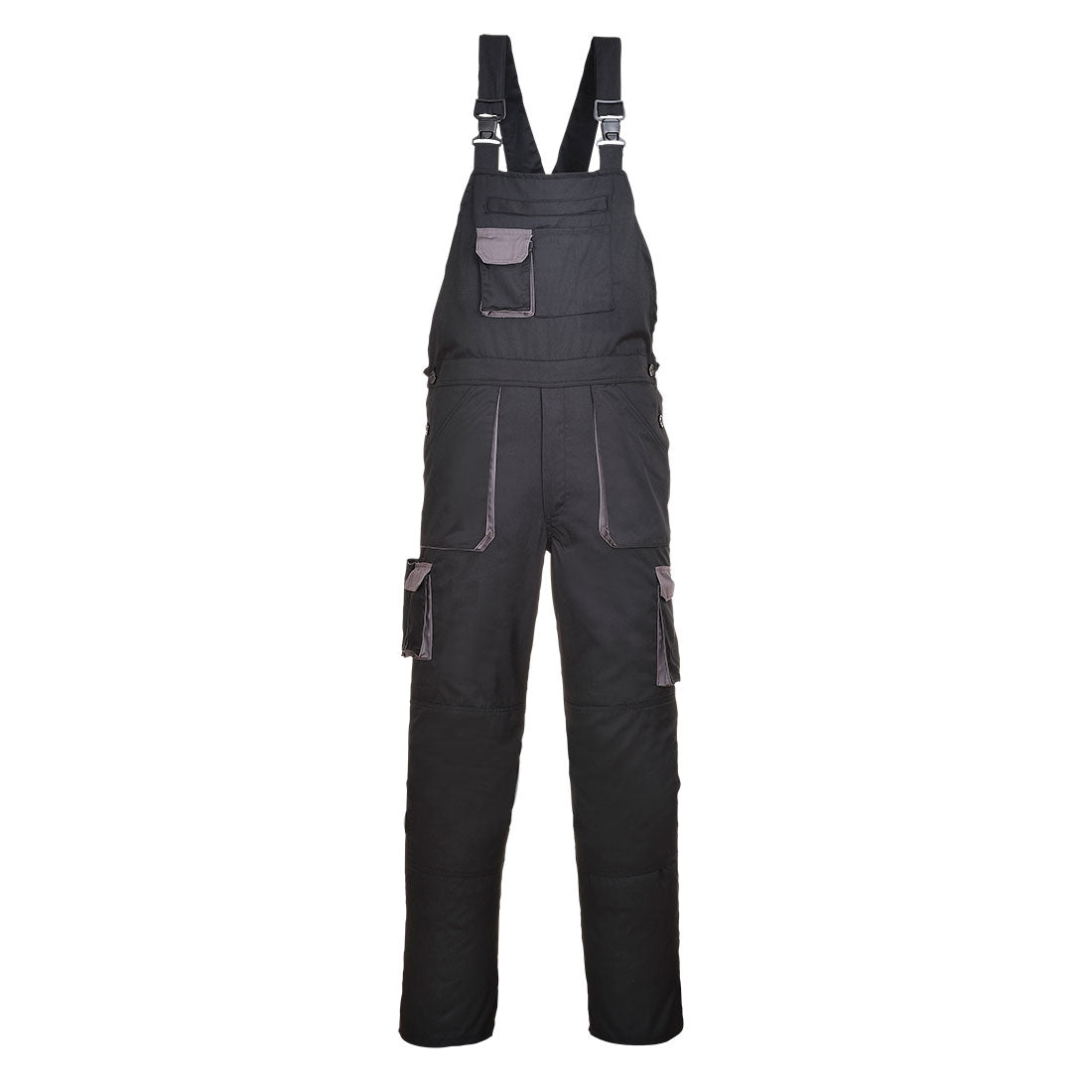 Portwest Texo Contrast Bib and Brace - Black