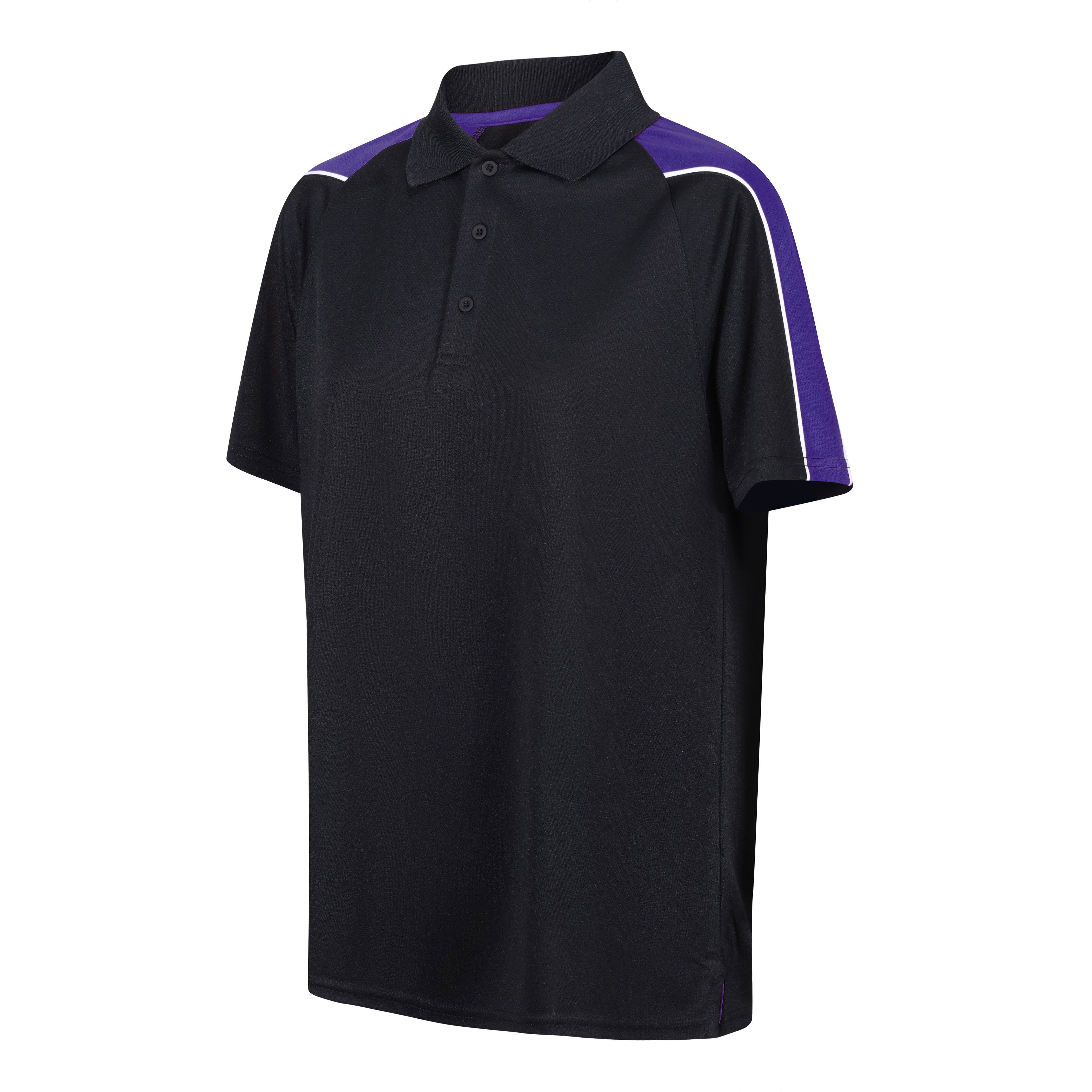 Igen Unisex Polo - Black/Purple