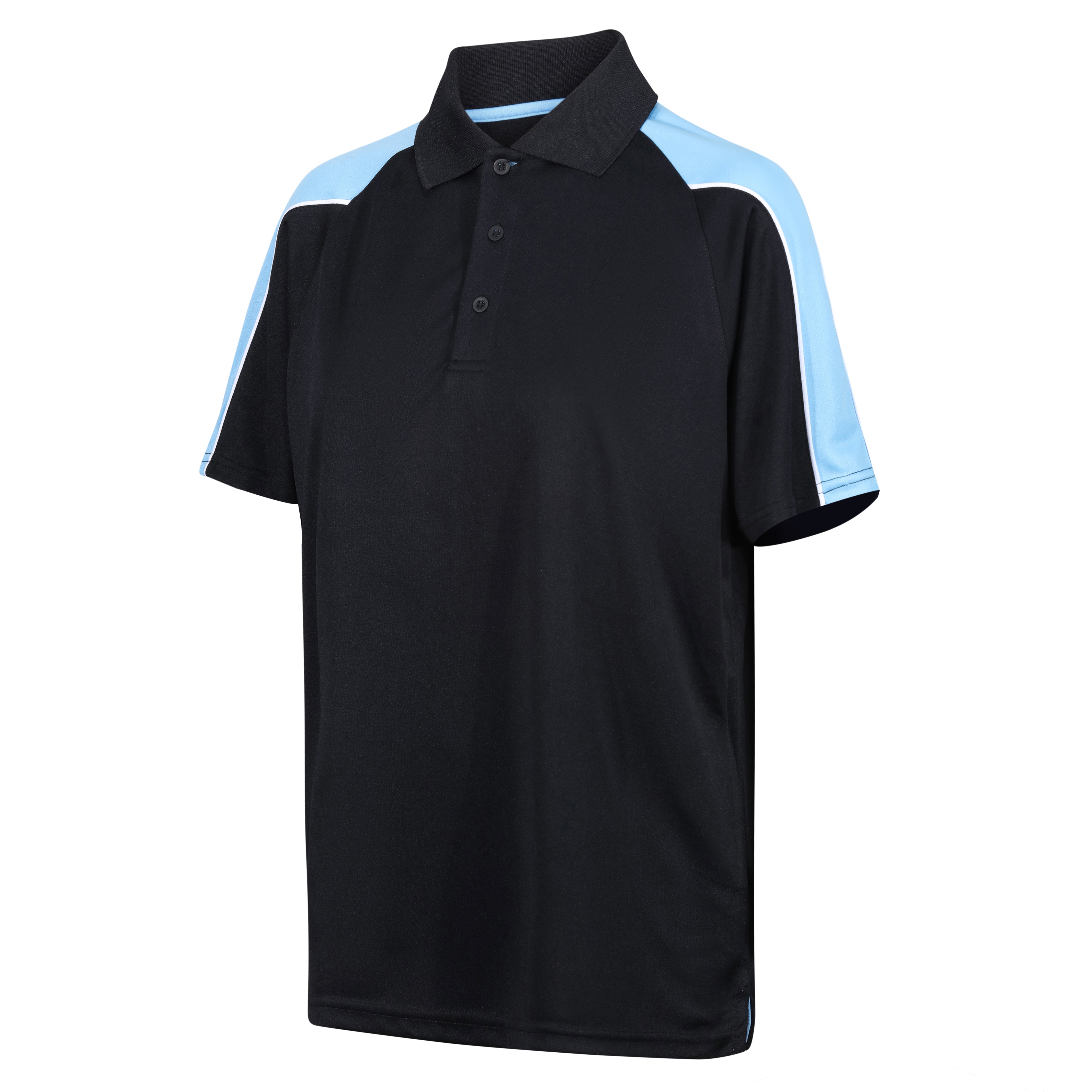 Igen Unisex Polo - Black/Sky