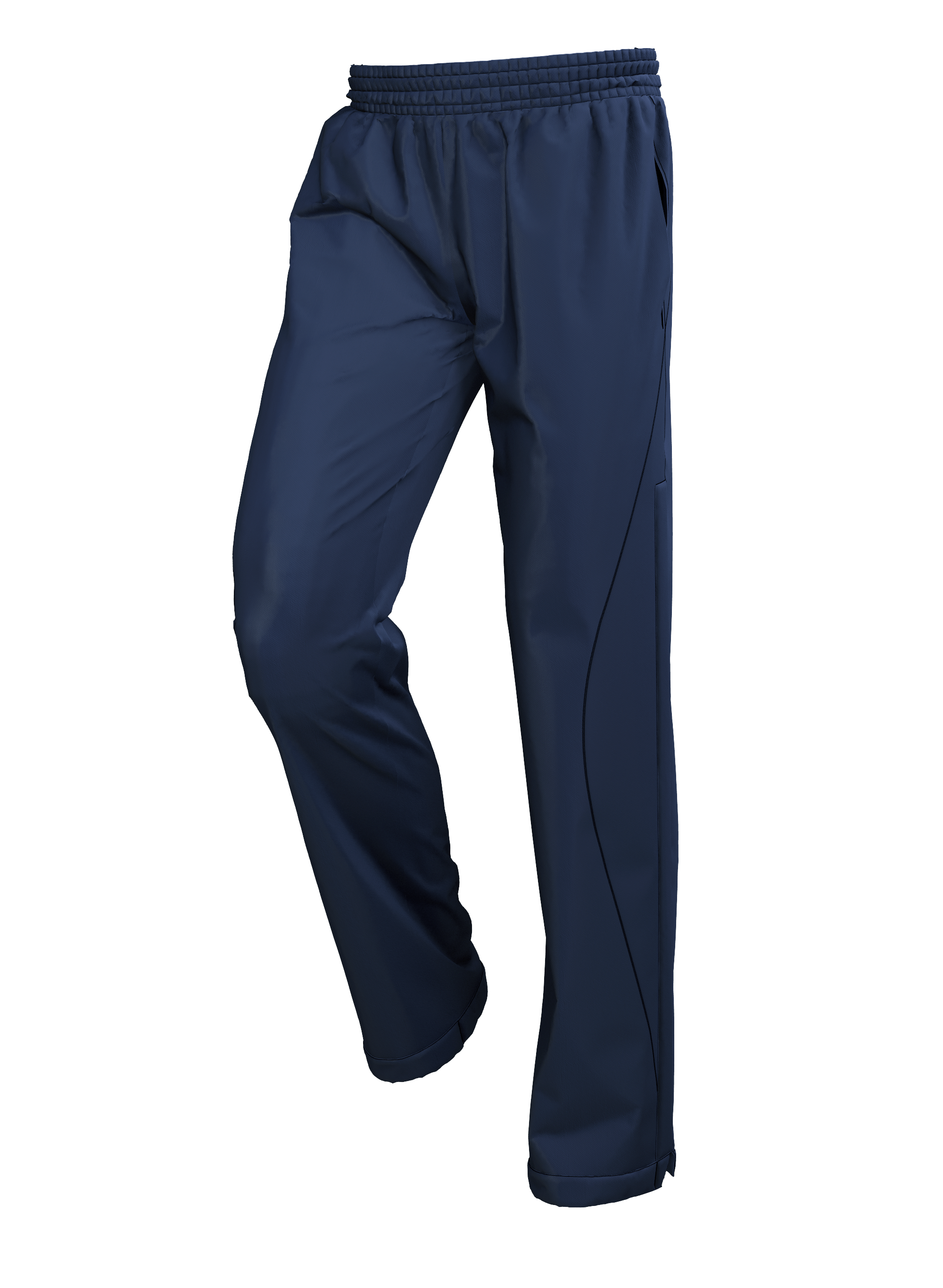 Elite Shower Proof Trousers Lined With 3/4 Side Seam ZIP - Navy