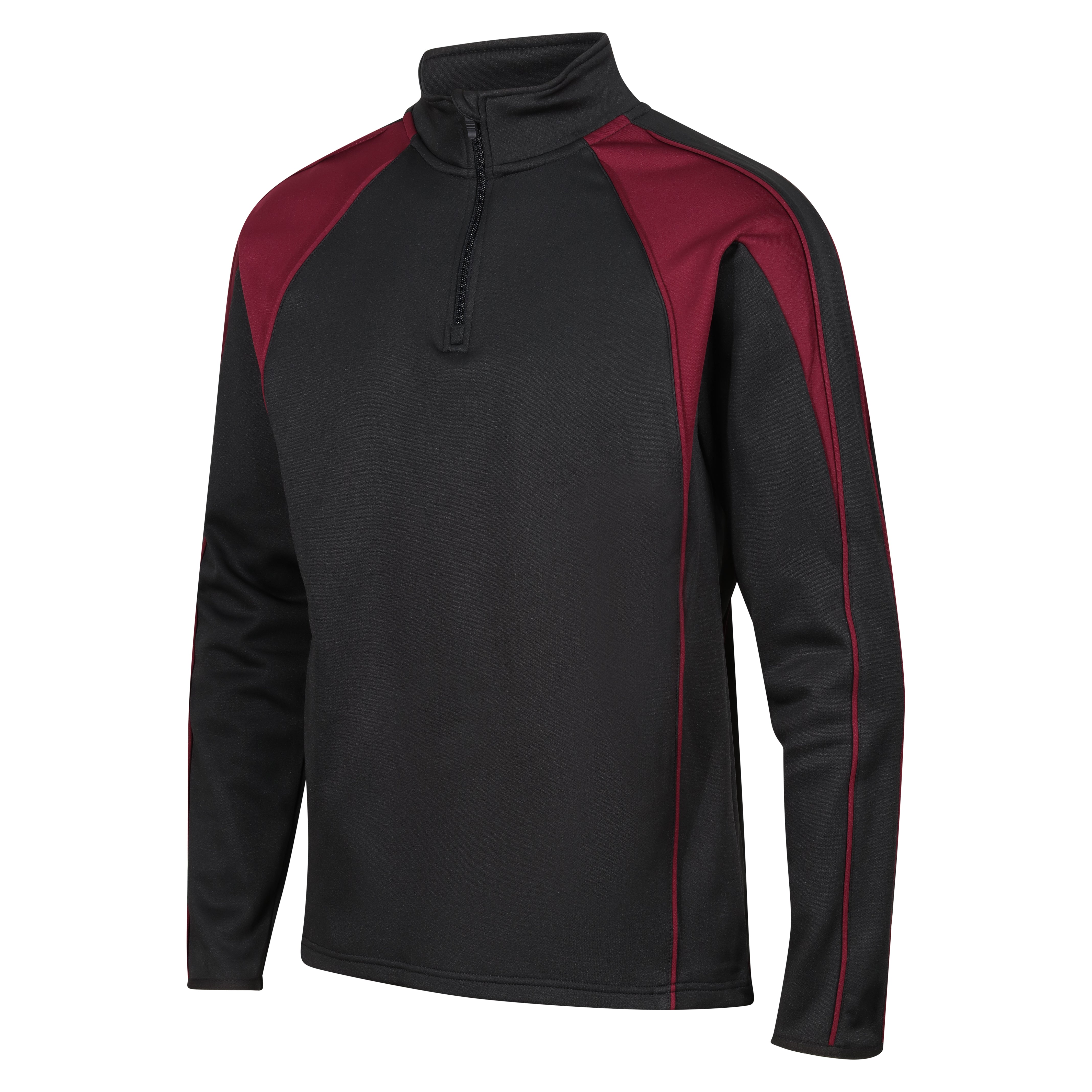 PRO Midlayer Top - Black/Maroon