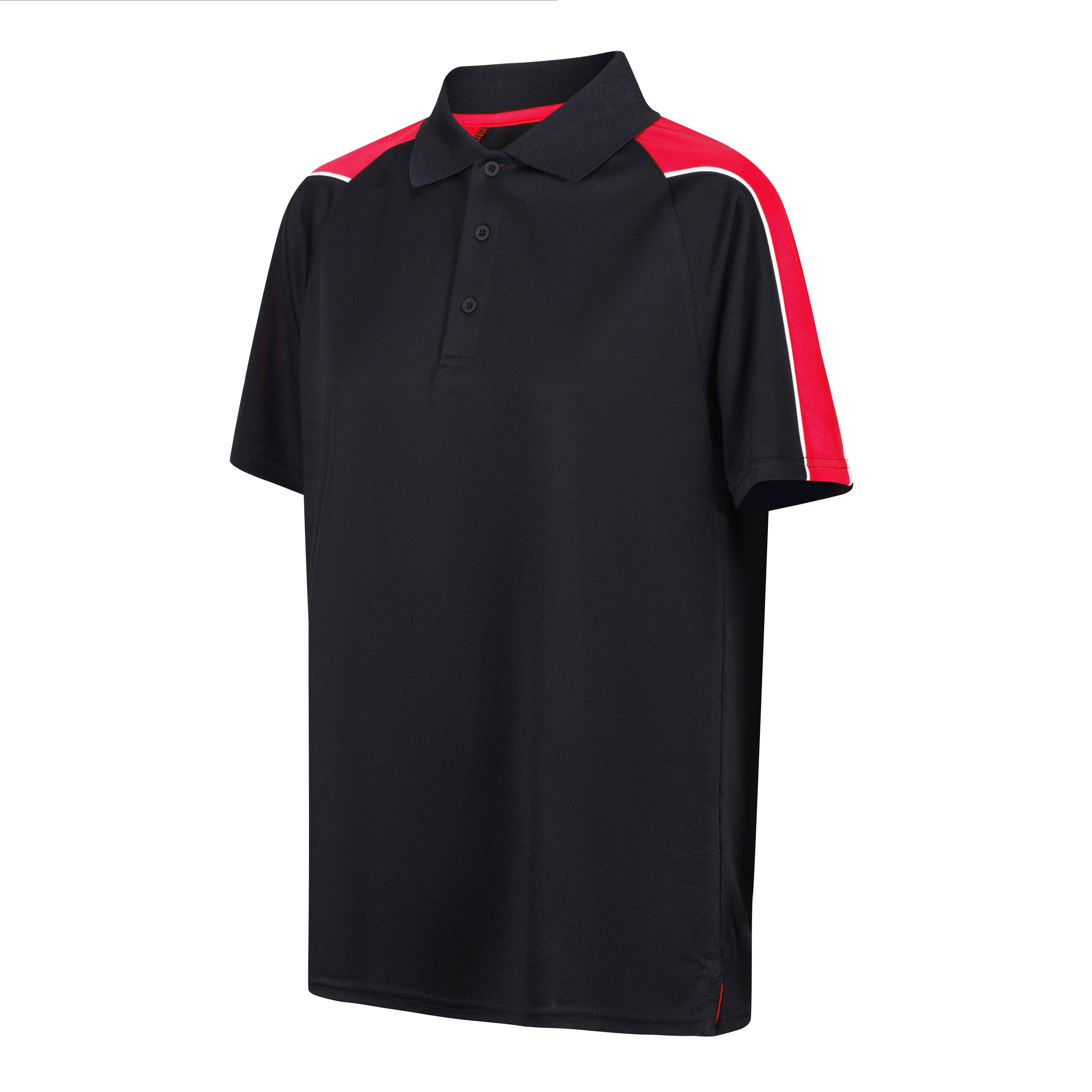 Igen Unisex Polo - Black/Red