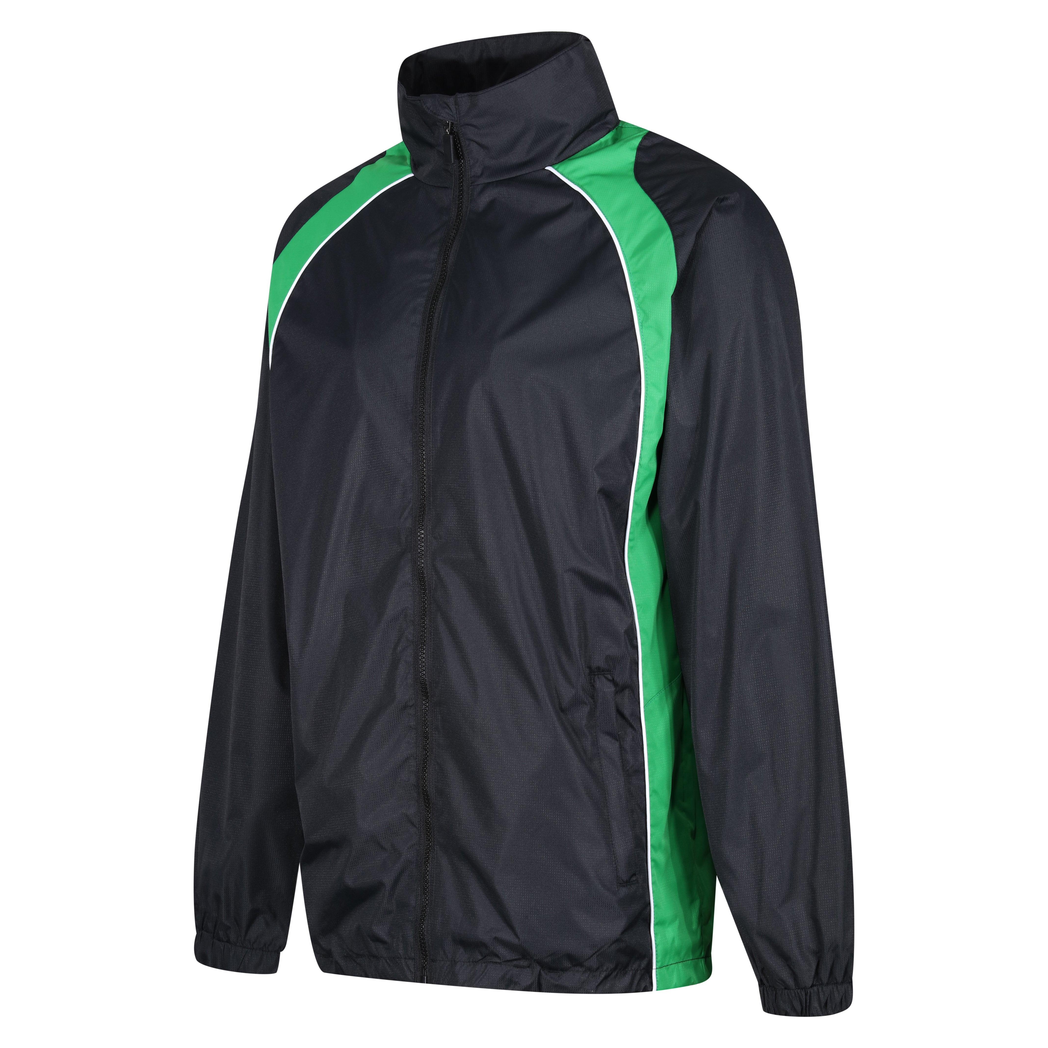 Elite Showerproof Jacket Youth - Black/Emerald