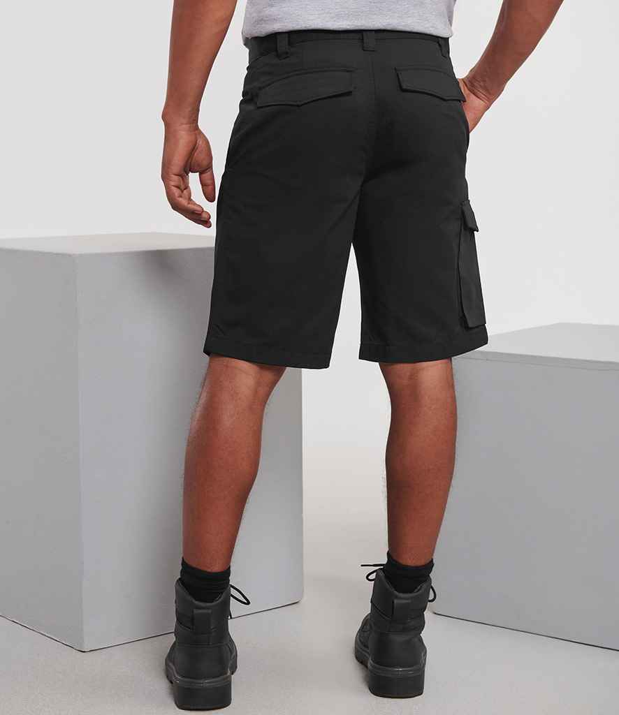 Russell Athletic Workwear Poly/Cotton Shorts - Black