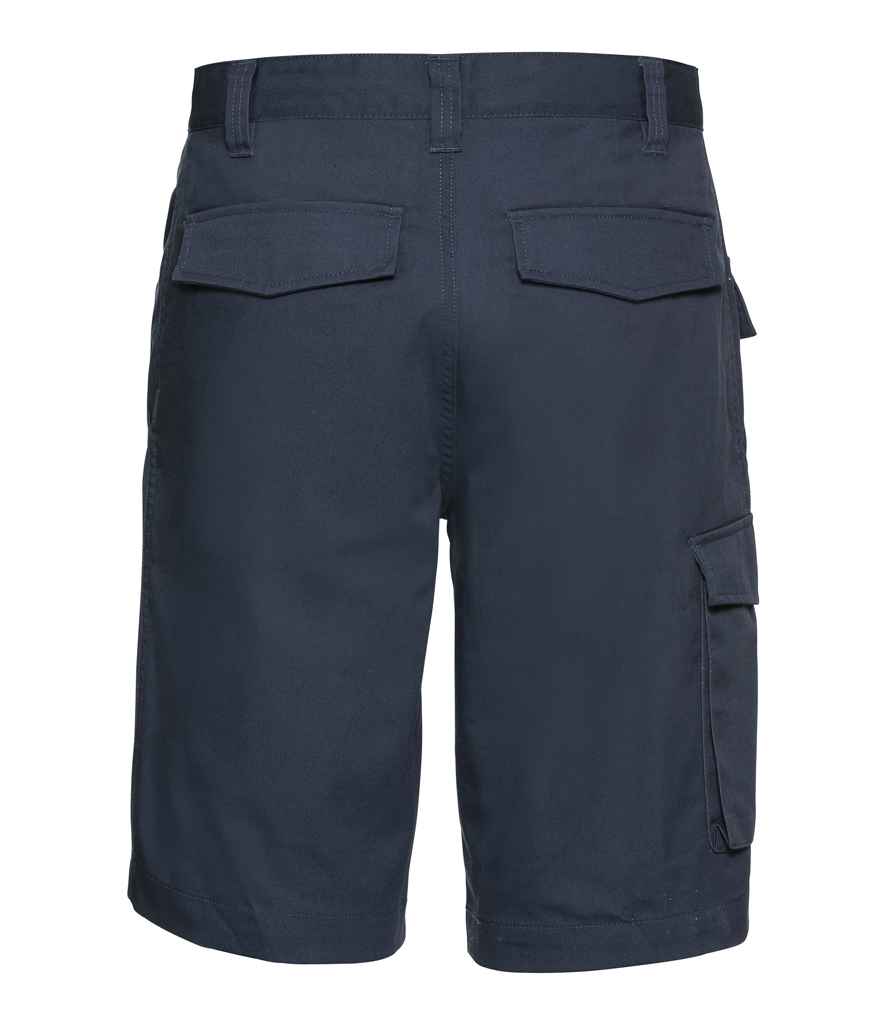 Russell Athletic Workwear Poly/Cotton Shorts - French Navy