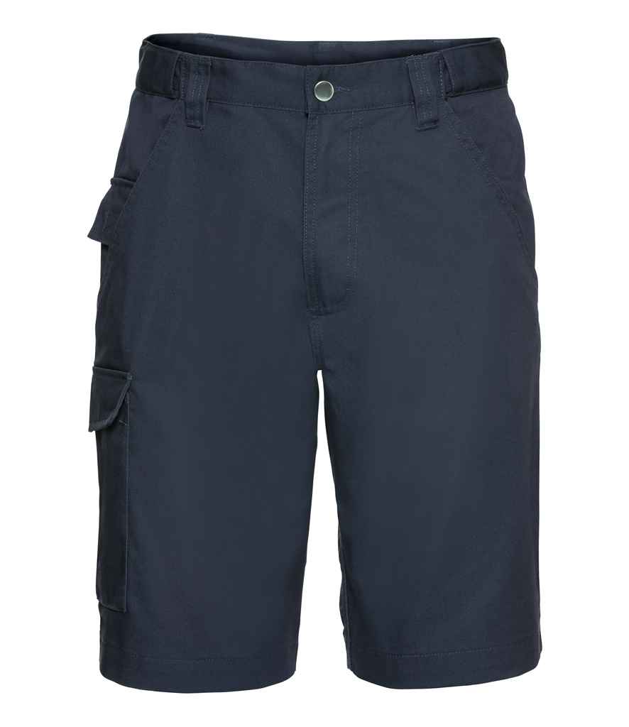 Russell Athletic Workwear Poly/Cotton Shorts - French Navy