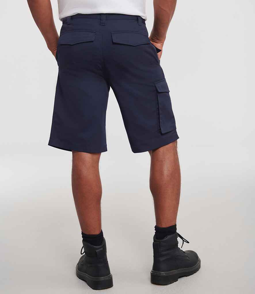 Russell Athletic Workwear Poly/Cotton Shorts - French Navy