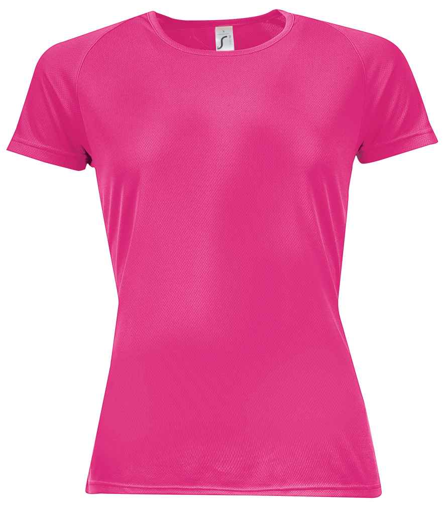 SOL'S Ladies Sporty Performance T-Shirt - Neon Pink