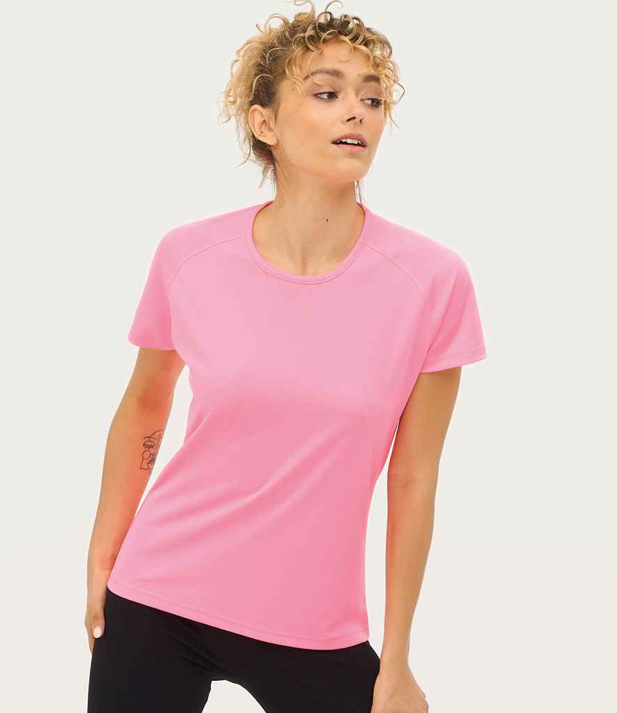 SOL'S Ladies Sporty Performance T-Shirt - Neon Pink