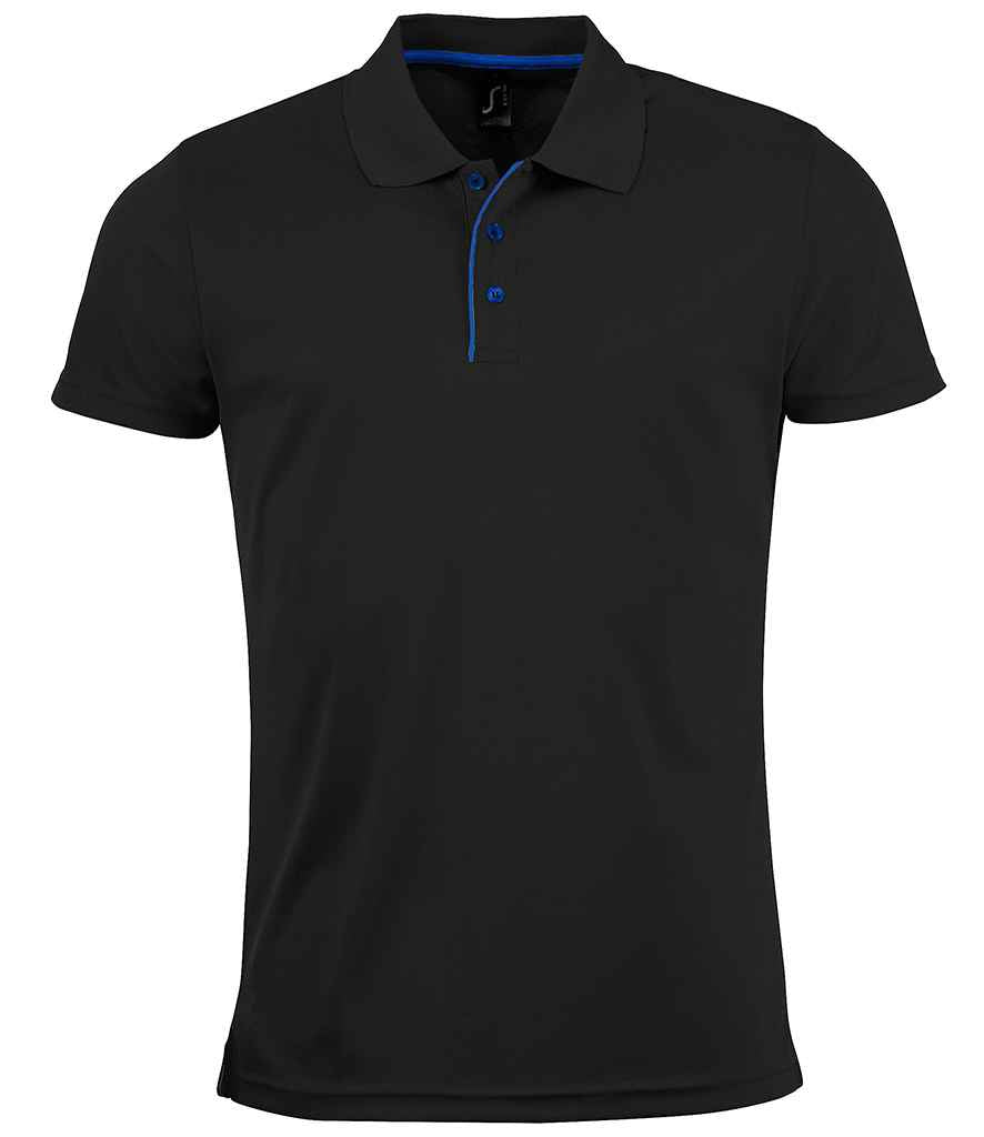 SOL'S Performer Piqué Polo Shirt - Black