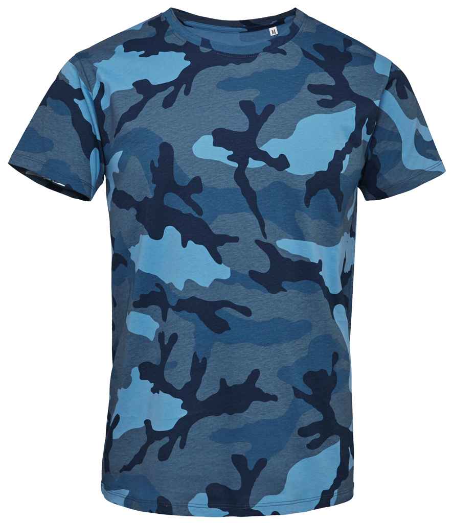SOL'S Camo T-Shirt - Blue Camo