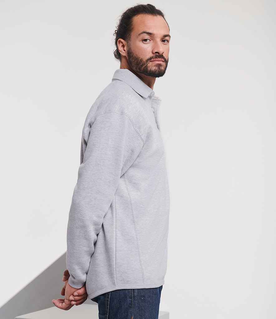 Russell Athletic Heavy Duty Collar Sweatshirt - Light Oxford