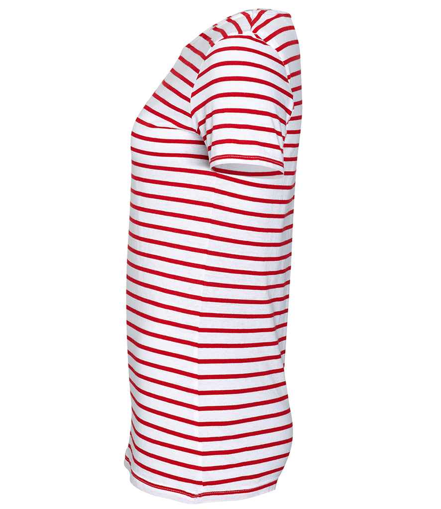 SOL'S Ladies Miles Striped T-Shirt - White/Red