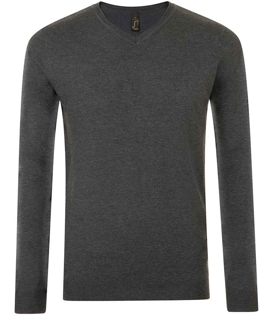 SOL'S Glory V Neck Sweater - Charcoal Marl