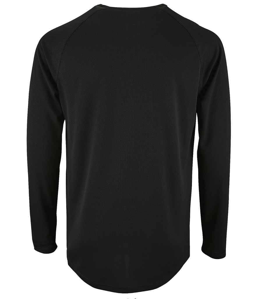 SOL'S Sporty Long Sleeve Performance T-Shirt - Black